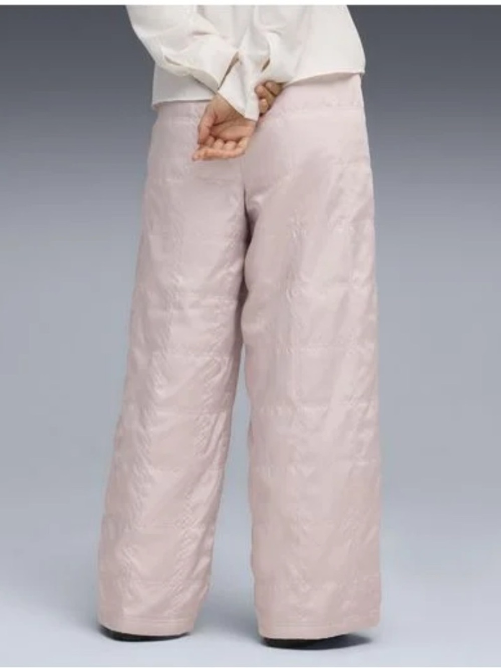 PUMA Scuderia Ferrari Premium Woven Pants Light Pink Wide-Leg - Picture 3 of 16